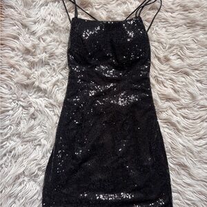 Little Black Sequin Dress